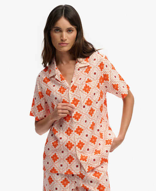 Sashiko Tile Orange