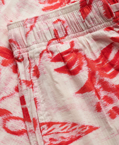 Ikat Floral Red