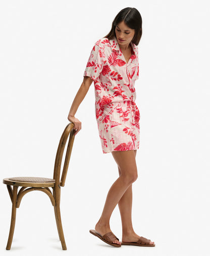 Ikat Floral Red