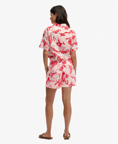 Ikat Floral Red