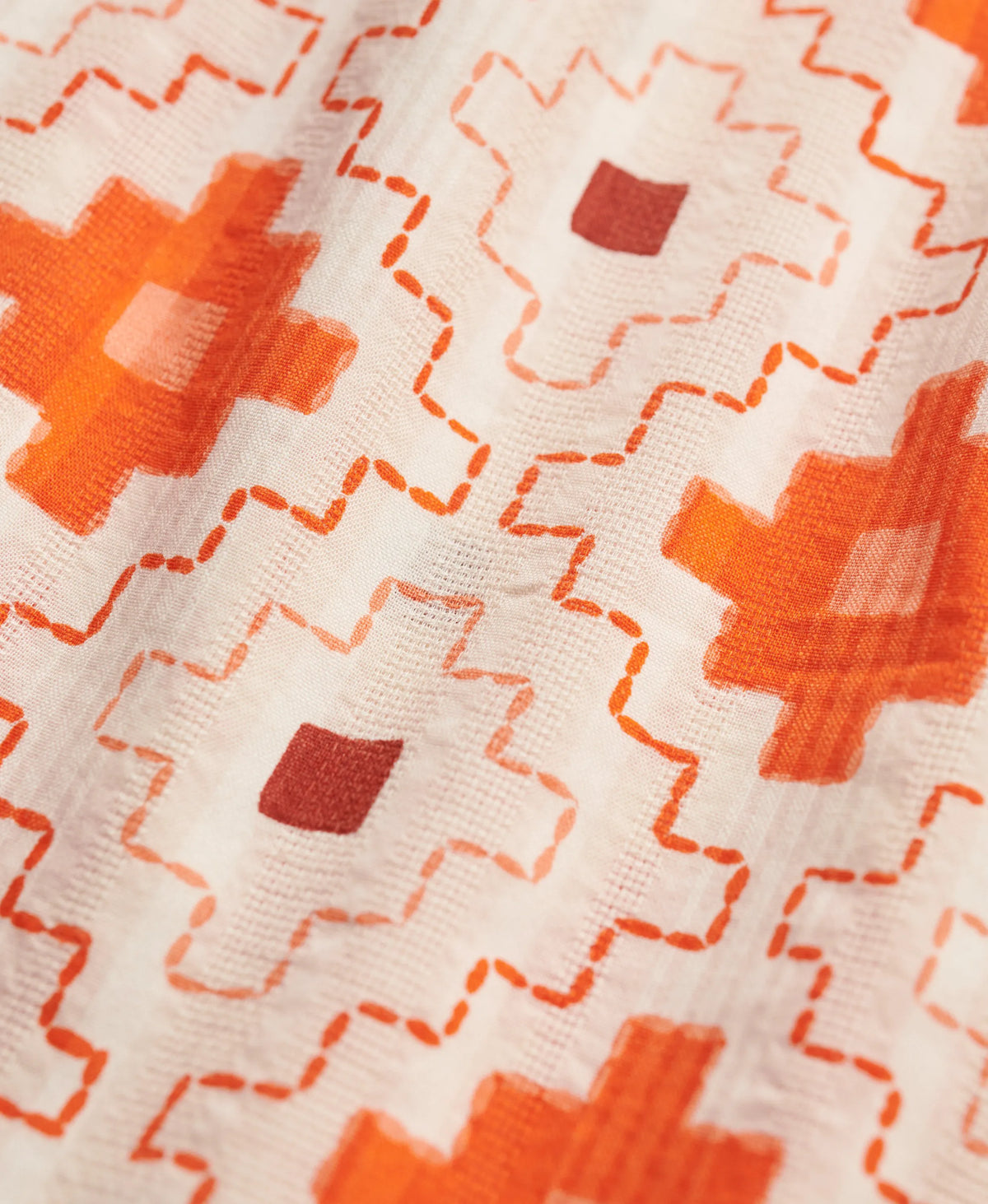 Sashiko Tile Orange