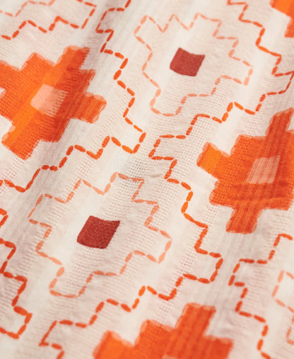 Sashiko Tile Orange