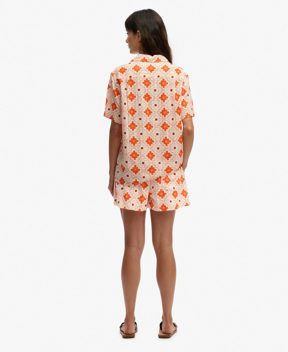 Sashiko Tile Orange