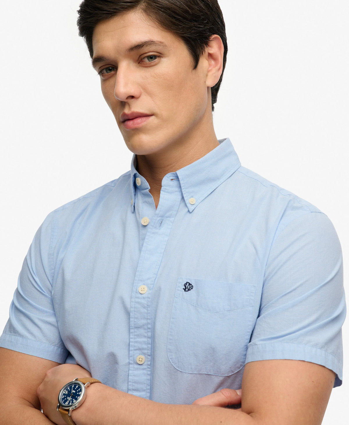 Blue Micro Houndstooth