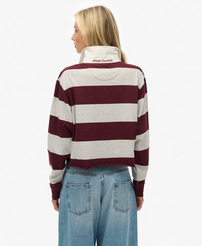 Glacier Grey Marl/Port Red Stripe