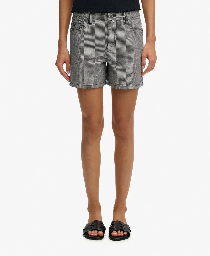 Mid Rise Stripe Shorts