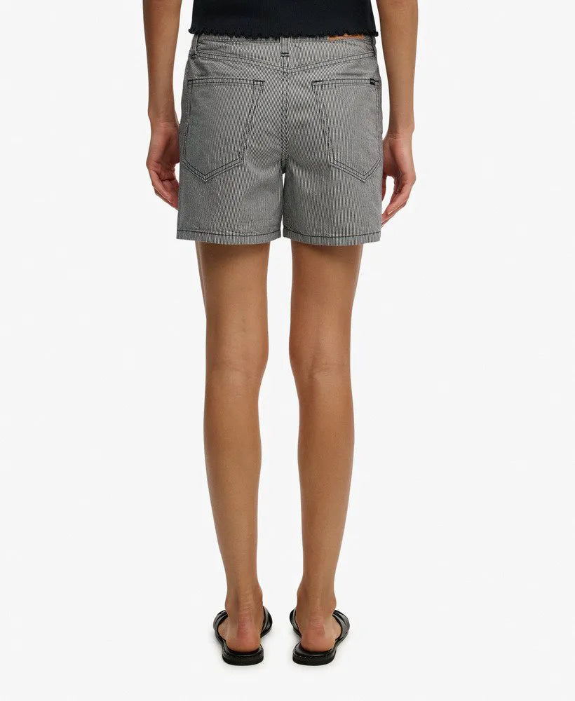 Mid Rise Stripe Shorts