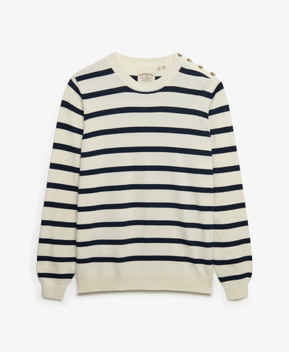 Cream Richest Navy Stripe