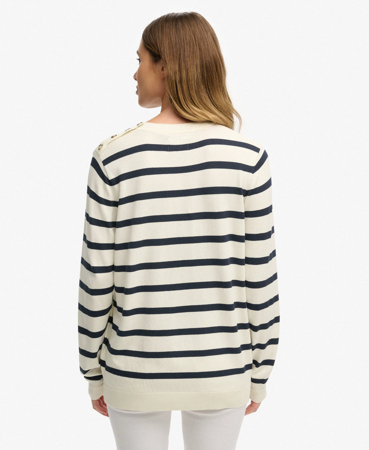 Cream Richest Navy Stripe