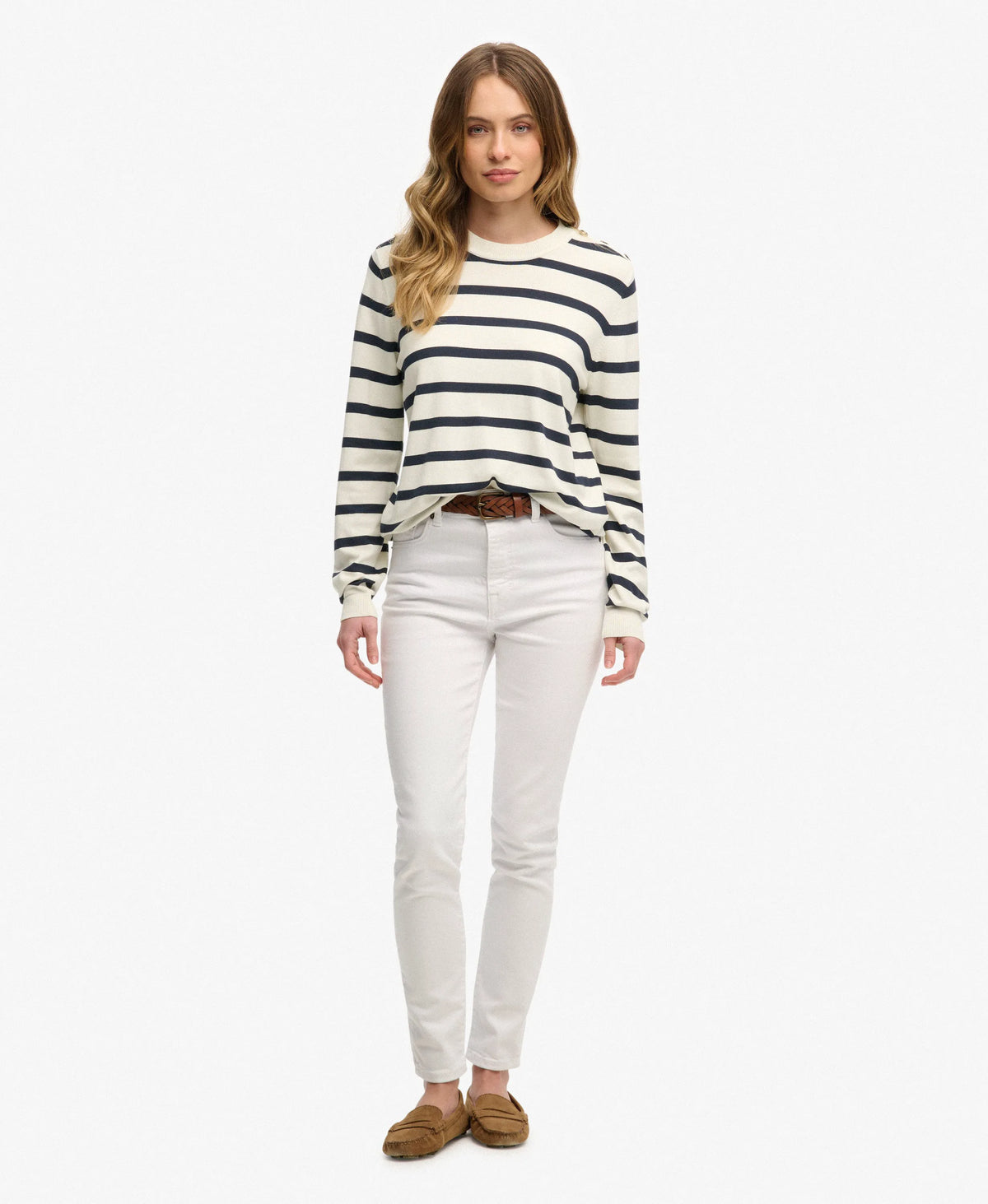 Cream Richest Navy Stripe