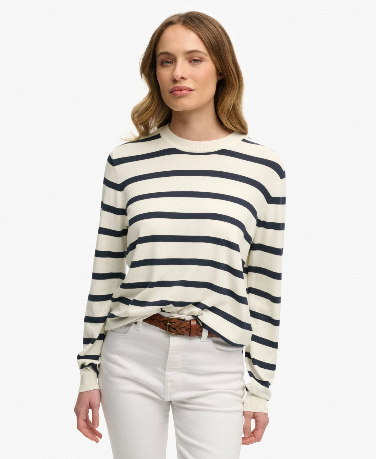 Cream Richest Navy Stripe