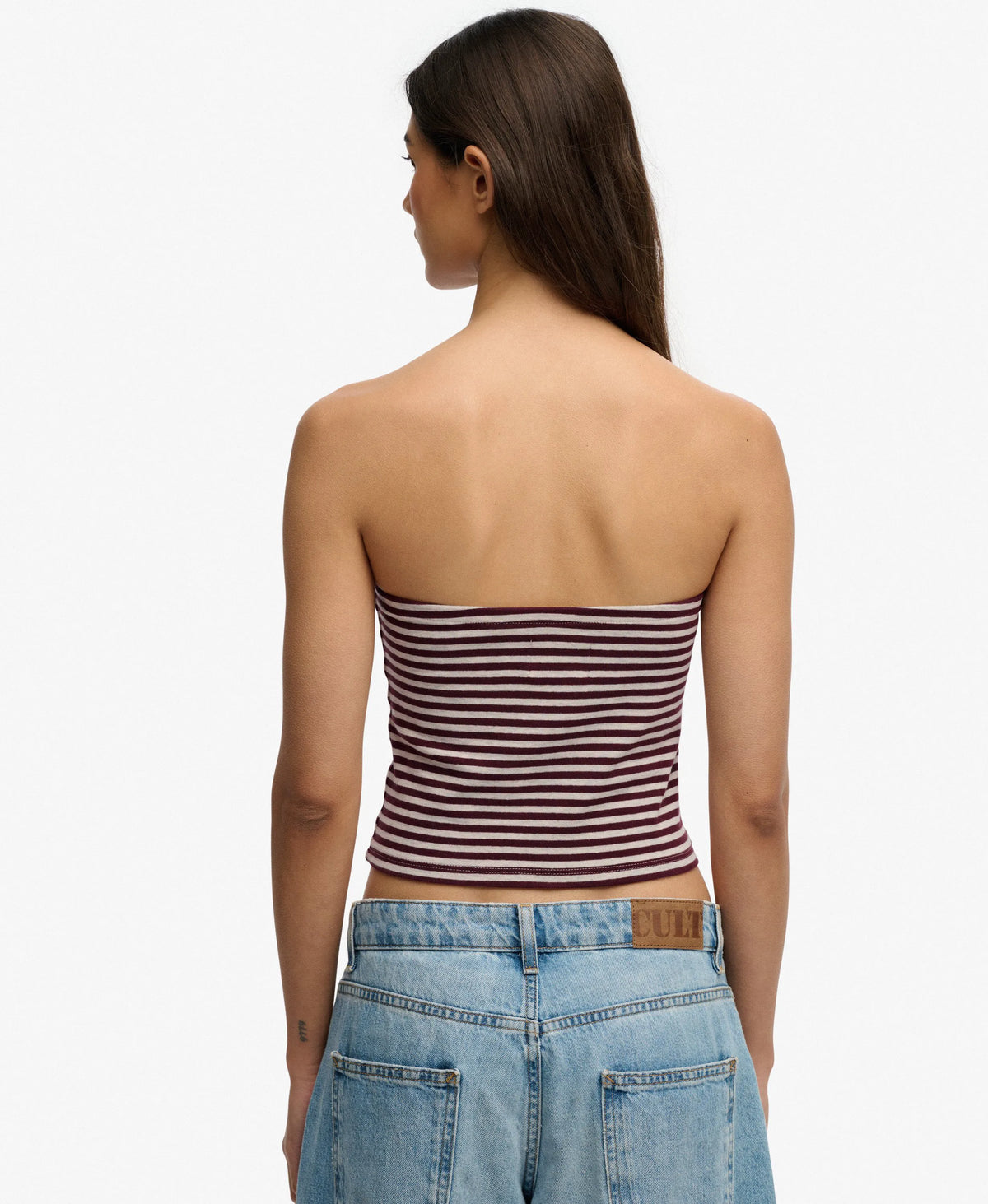 Athletic Essentials Stripe Jersey Bandeau Top