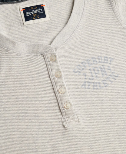 Athletic Button Down Long Sleeve Top