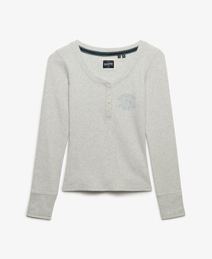 Athletic Button Down Long Sleeve Top