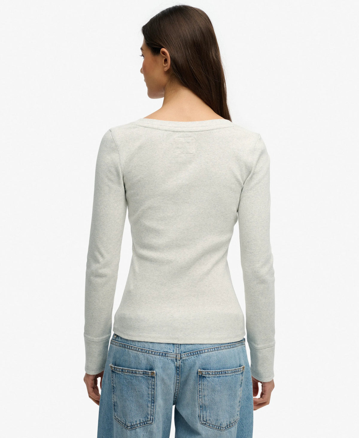 Athletic Button Down Long Sleeve Top
