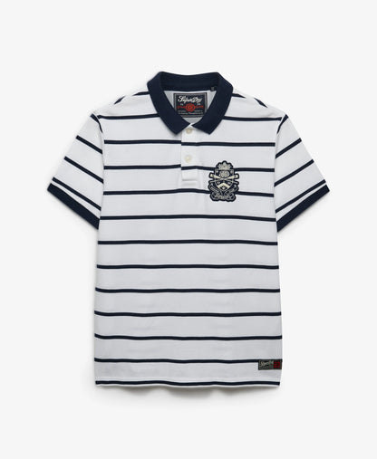 Optic/Navy Stripe