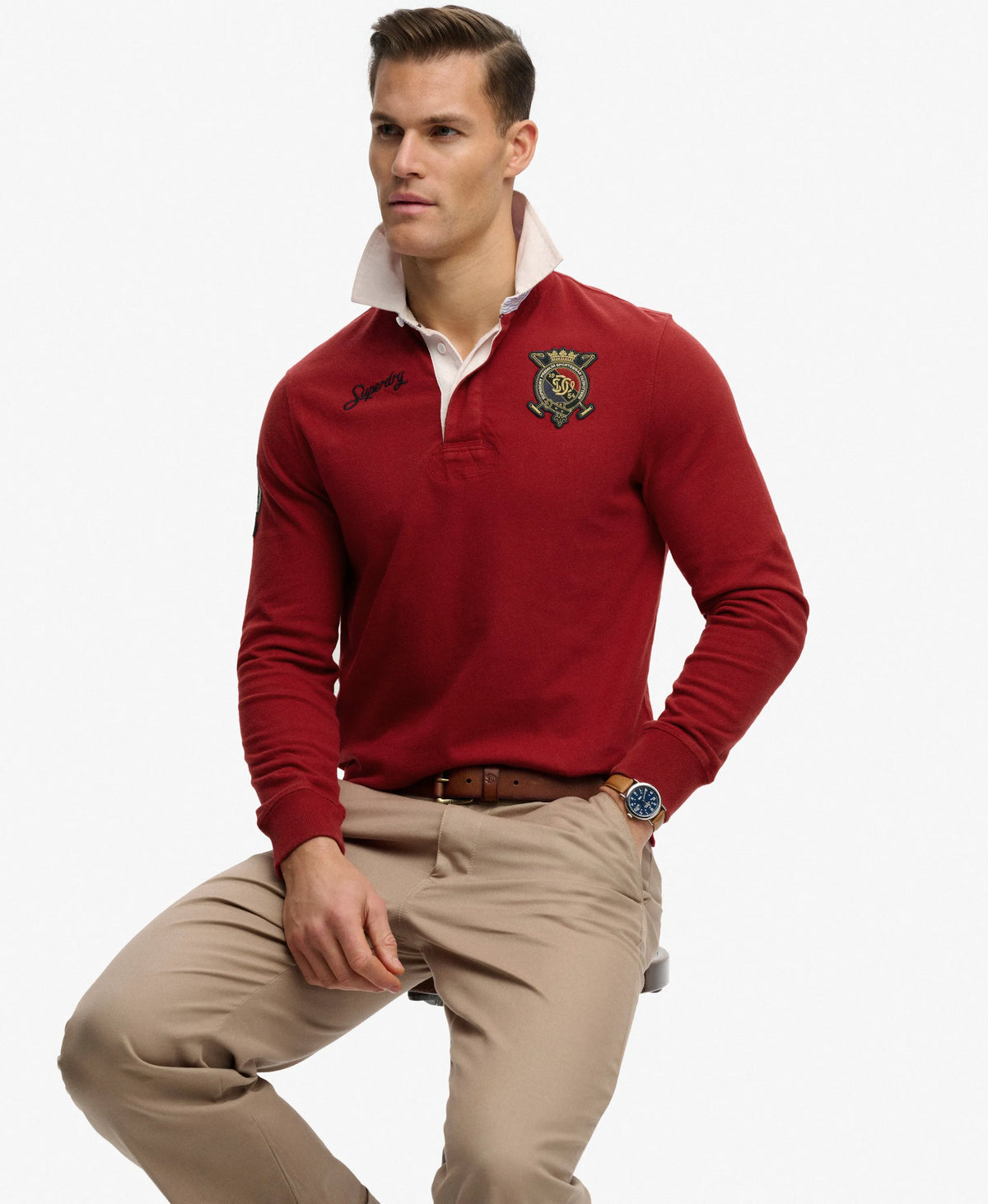 Double Emblem Rugby Top