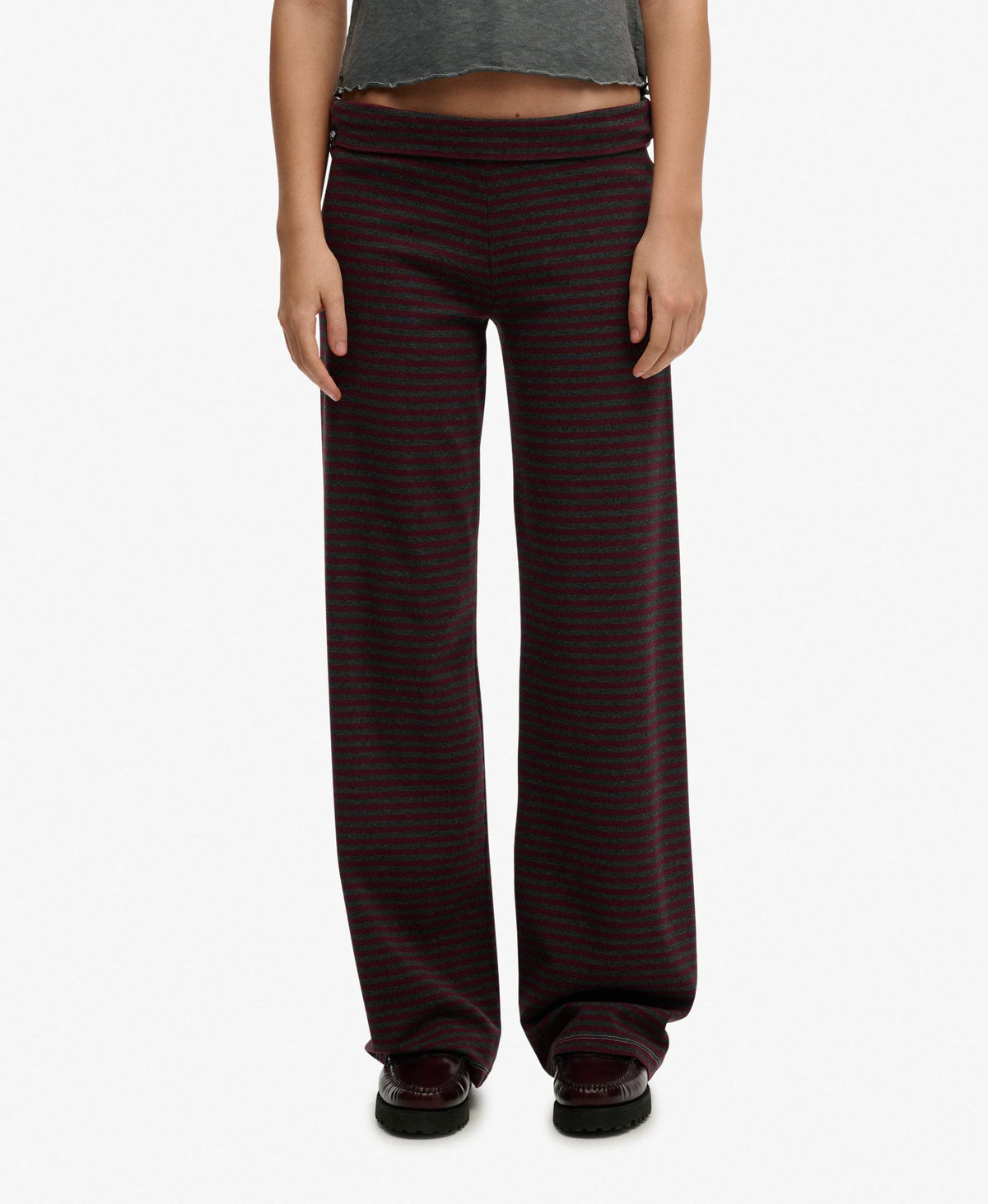 Port Red/Charcoal Stripe