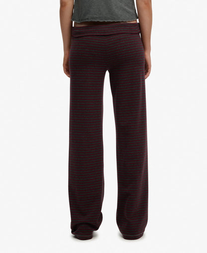 Port Red/Charcoal Stripe