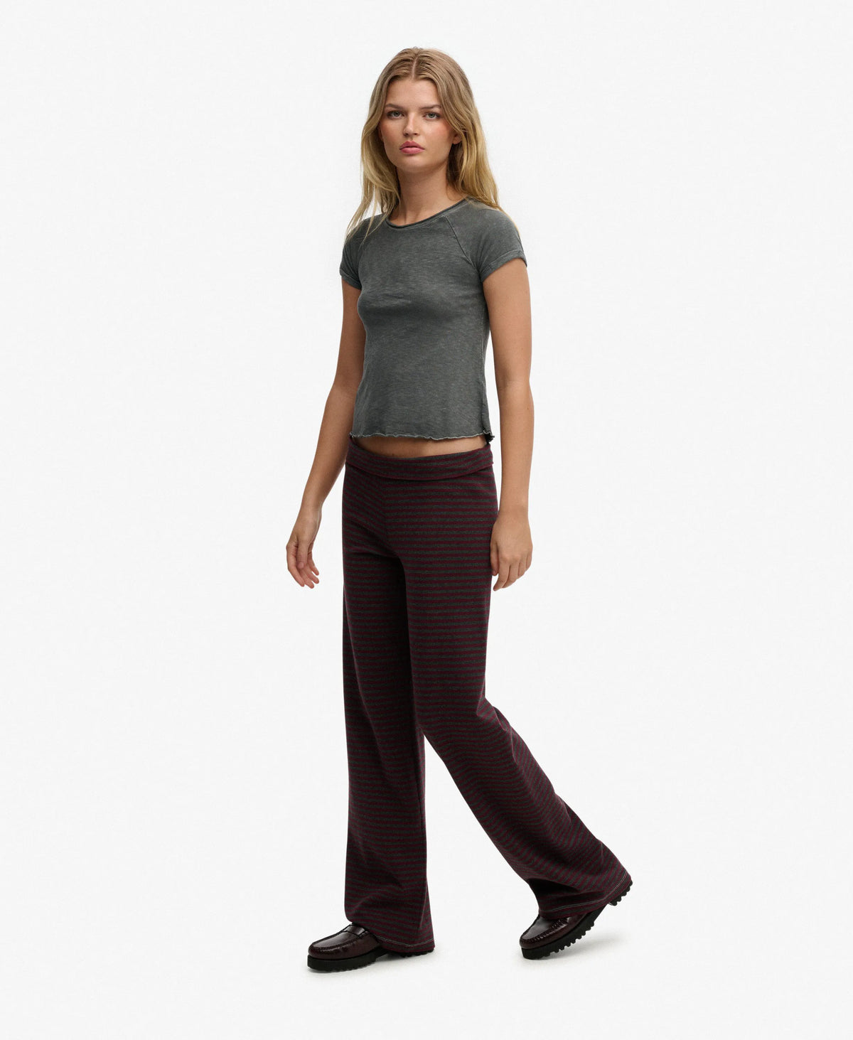 Port Red/Charcoal Stripe