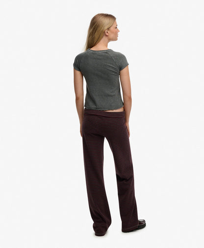 Port Red/Charcoal Stripe