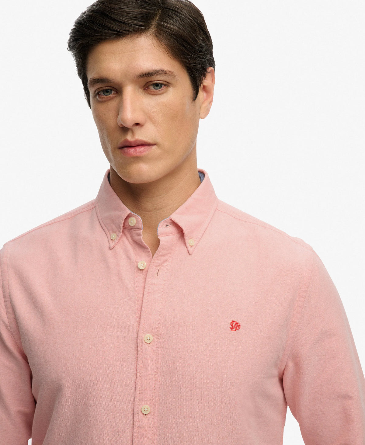 Peach Amber Pink Chambray