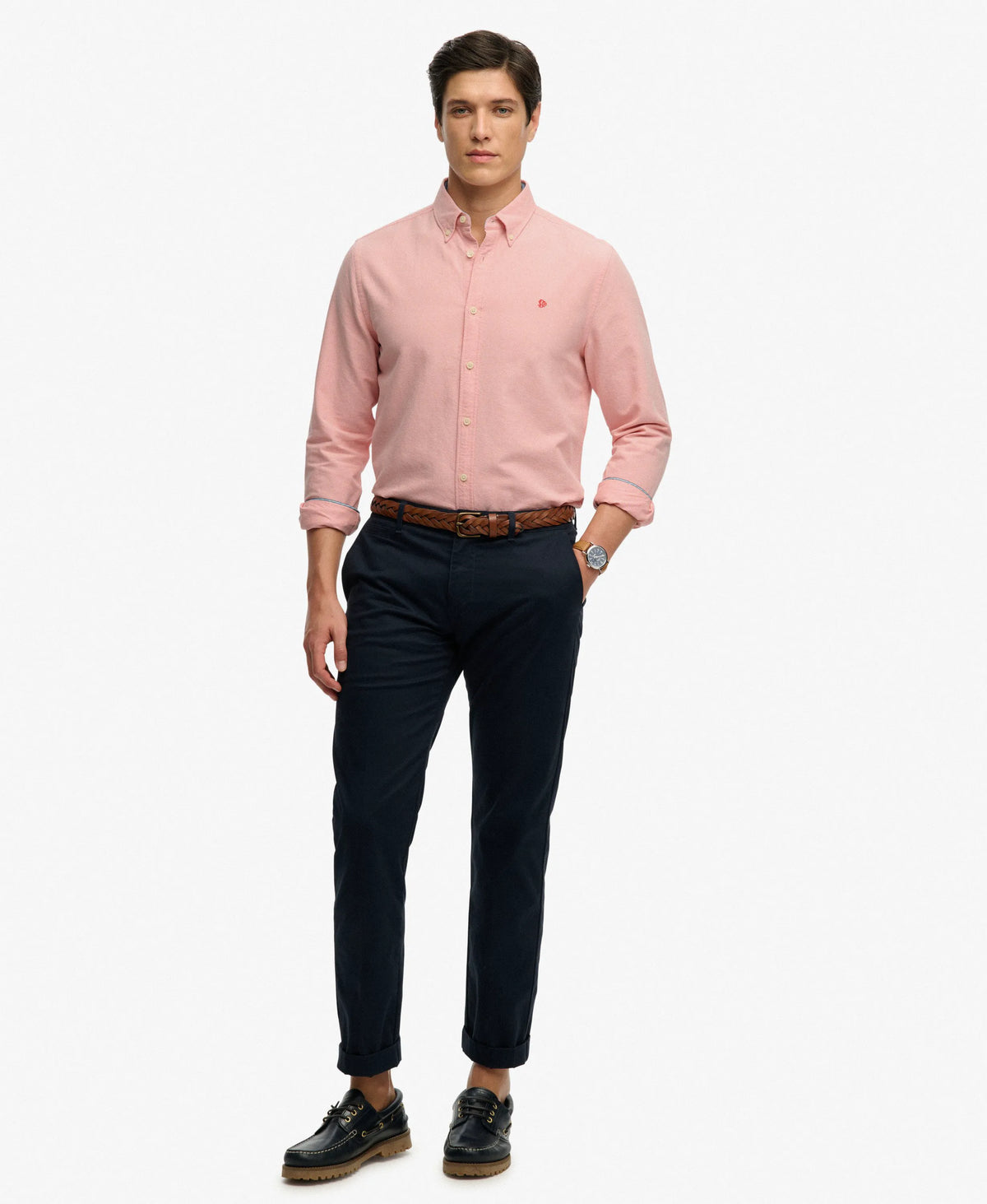 Peach Amber Pink Chambray