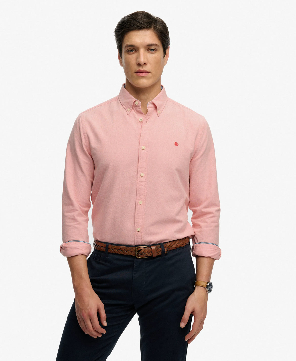 Peach Amber Pink Chambray