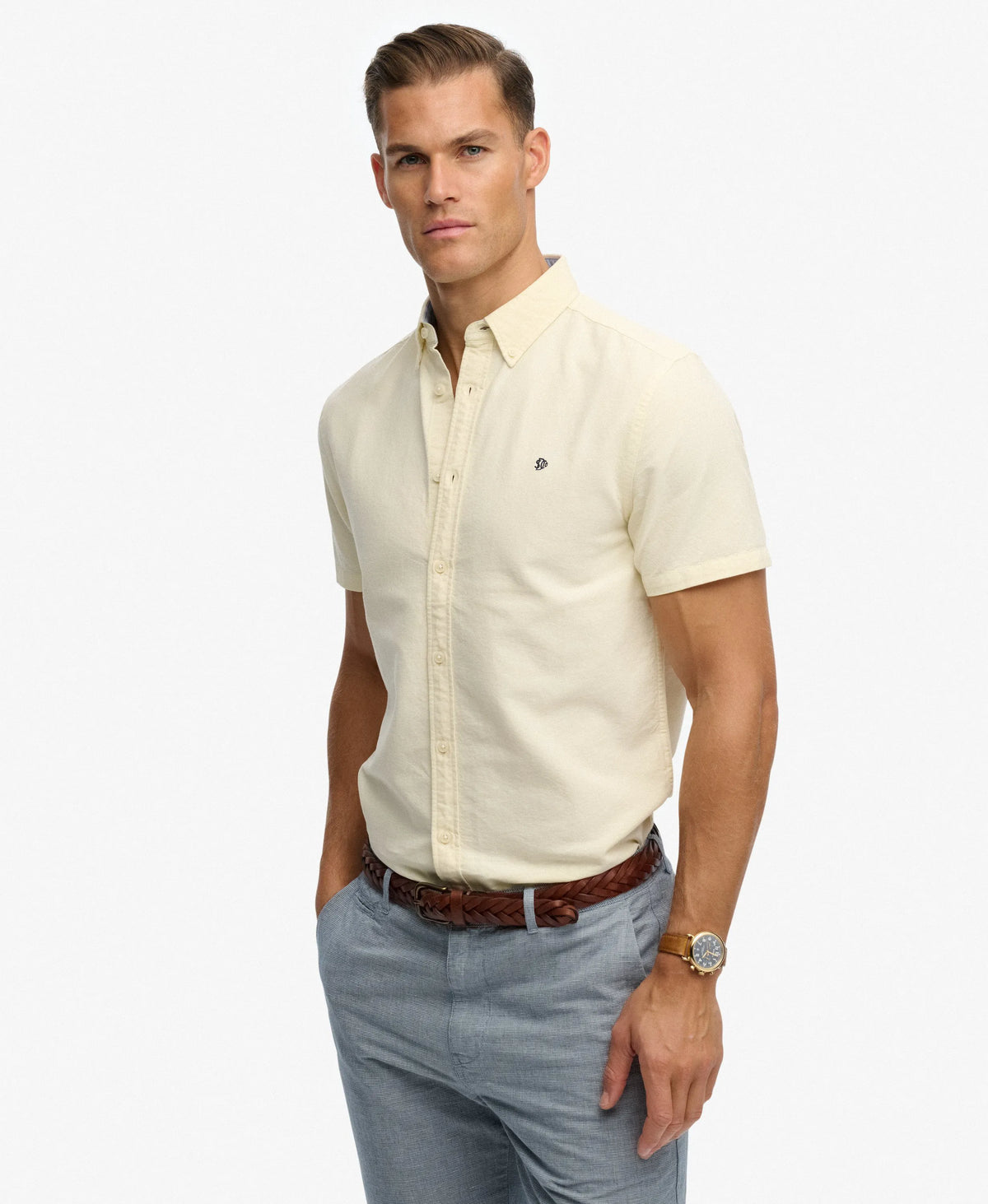 Pastel Yellow Chambray