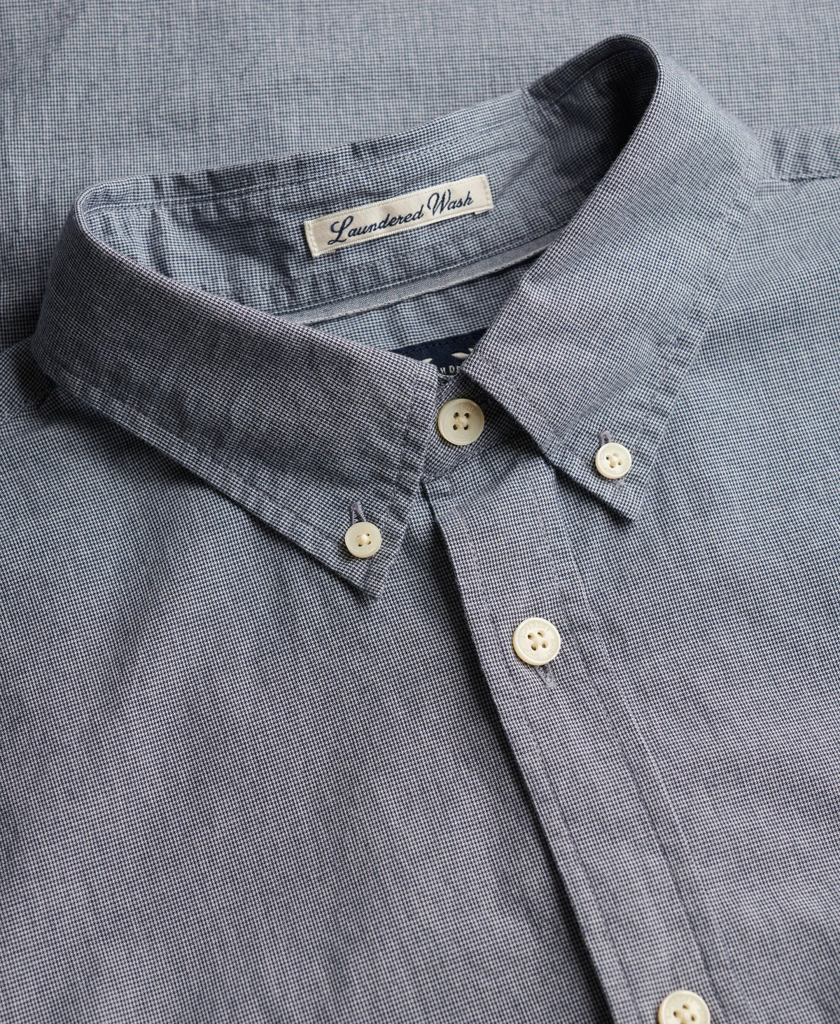 Navy Micro Houndstooth
