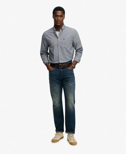 Navy Micro Houndstooth