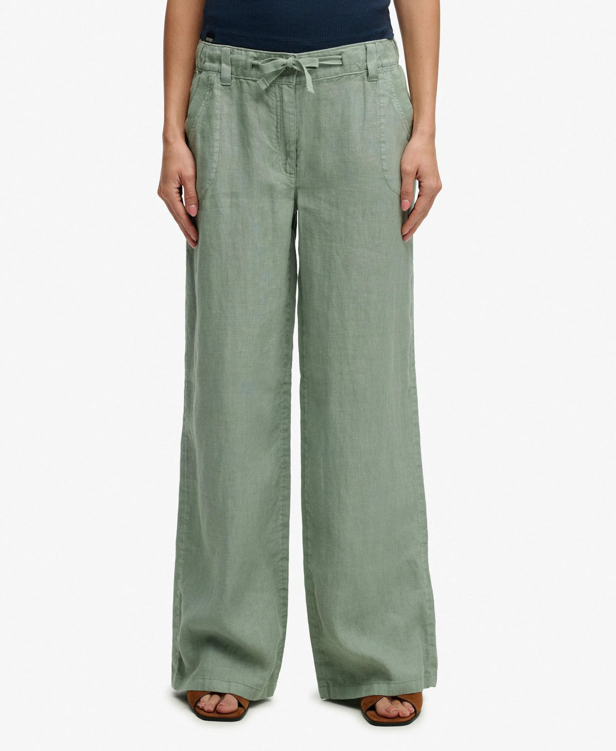 Linen Low Rise Pants
