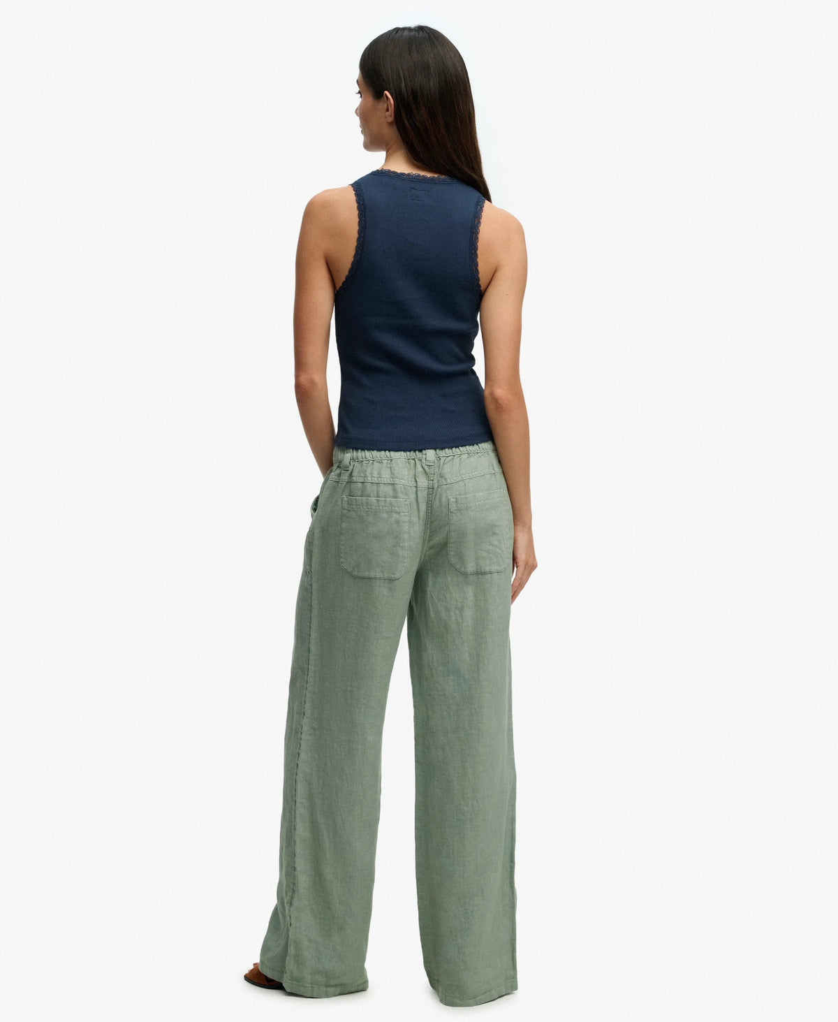 Linen Low Rise Pants