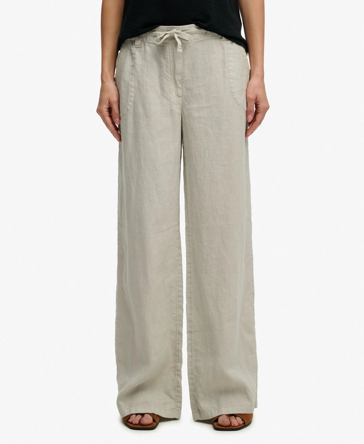 Linen Low Rise Pants