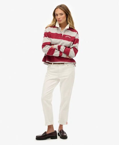 Bordeaux Red Stripe