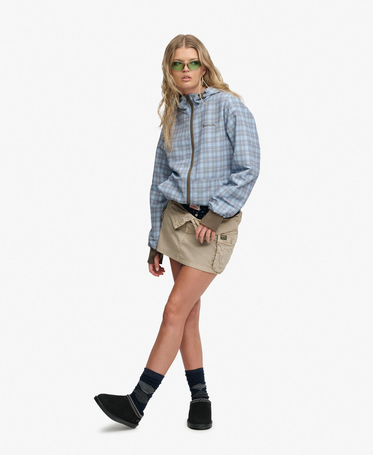 Blue Moody Check/ Choc Chip