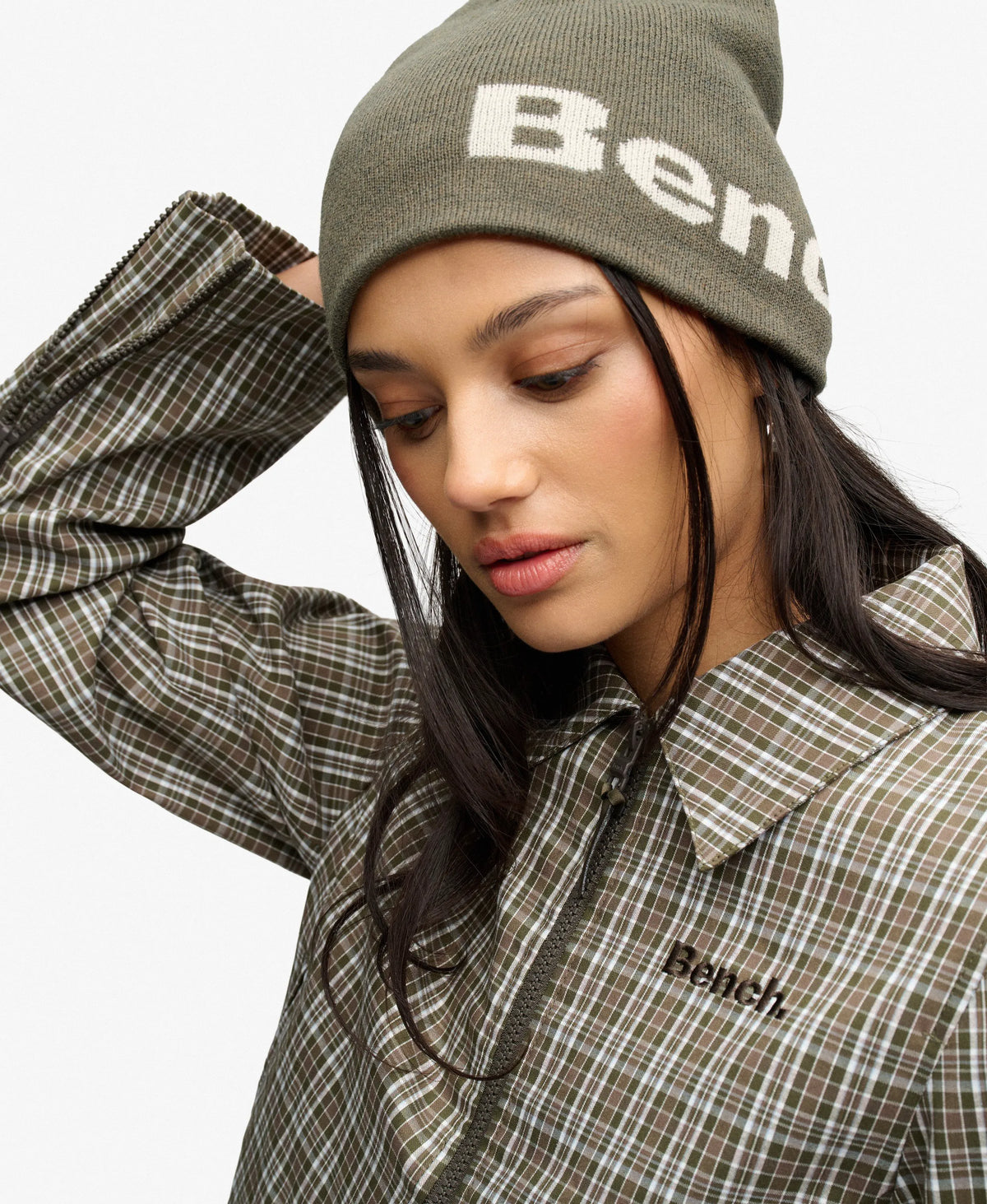 Olive Moody Check/ Black Olive