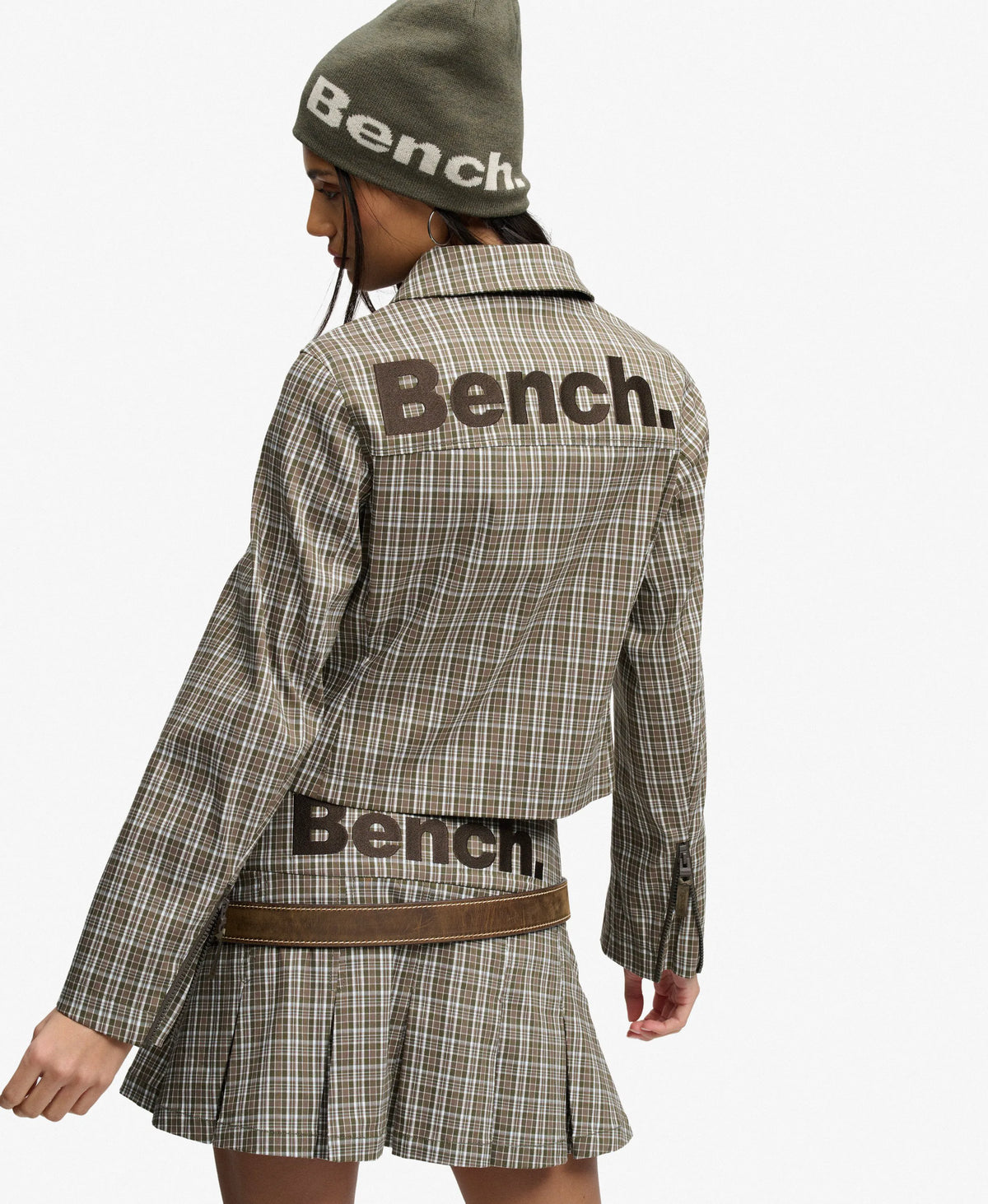 Olive Moody Check/ Black Olive