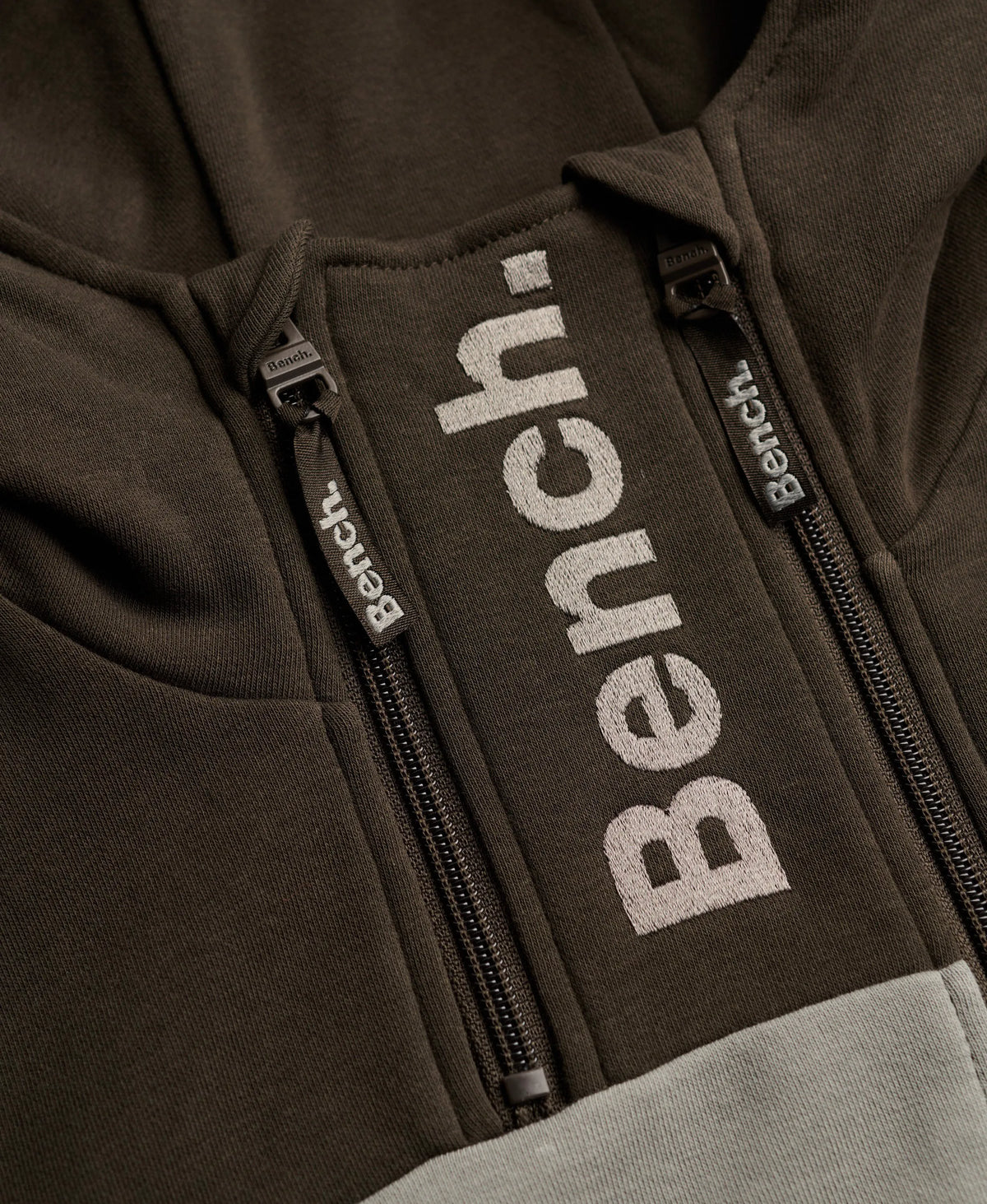 Bench Contrast Double Zip Hoodie