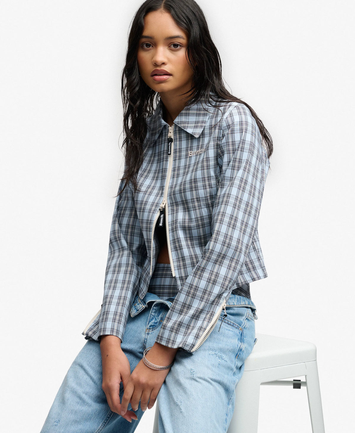 Blue Moody Check/ Moonbeam