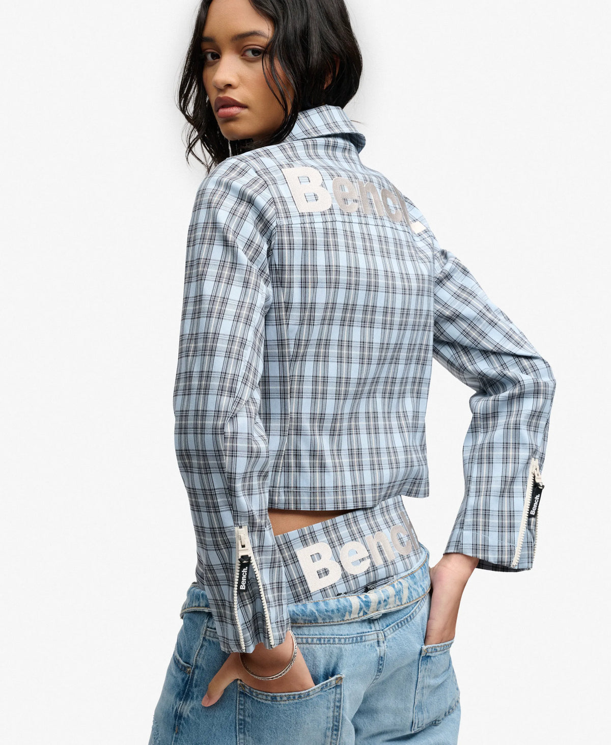 Blue Moody Check/ Moonbeam