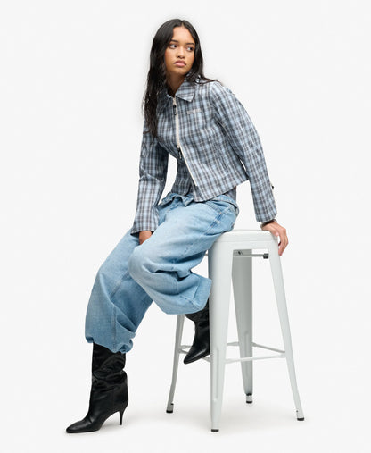 Blue Moody Check/ Moonbeam