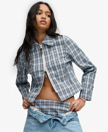 Blue Moody Check/ Moonbeam