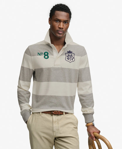 Hamptons Grey Marl Stripe