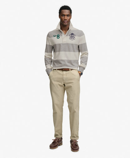 Hamptons Grey Marl Stripe