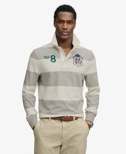 Hamptons Grey Marl Stripe