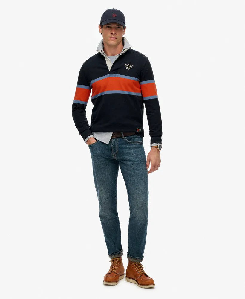 NAVY CHEST BAND STRIPE