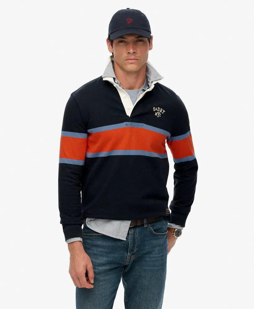 NAVY CHEST BAND STRIPE
