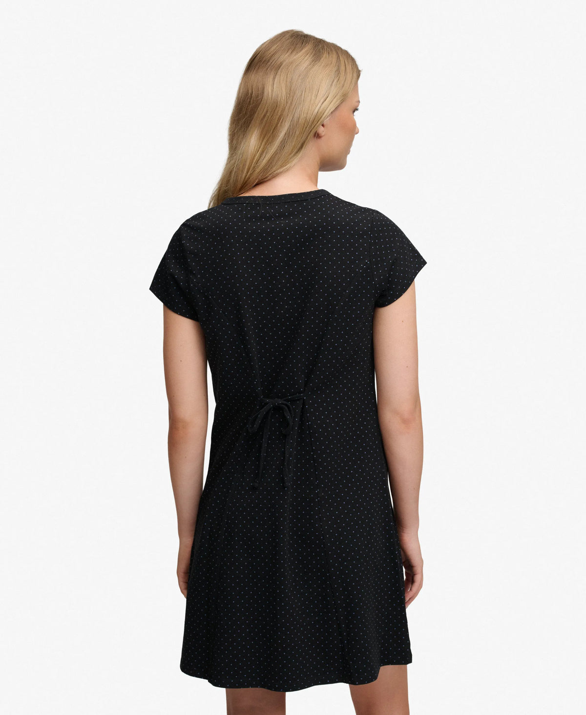 Button Through Short Sleeve Mini Dress