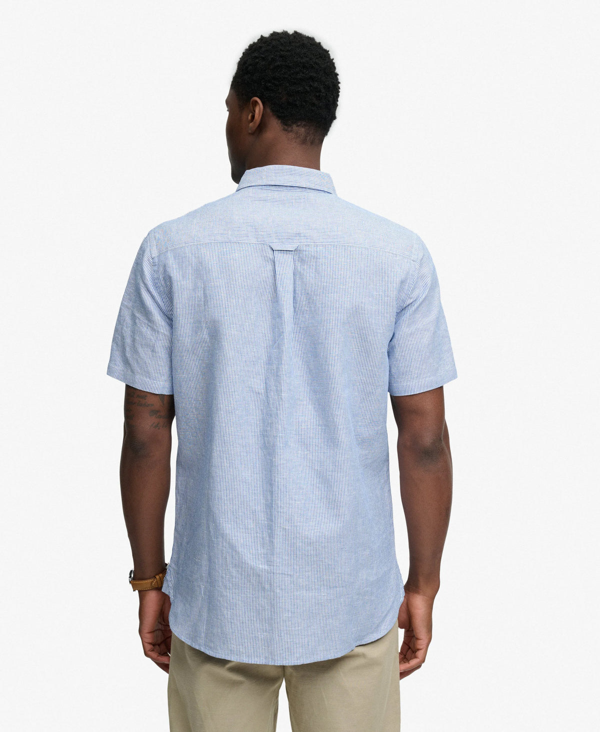AZURE BLUE STRIPE OXFORD